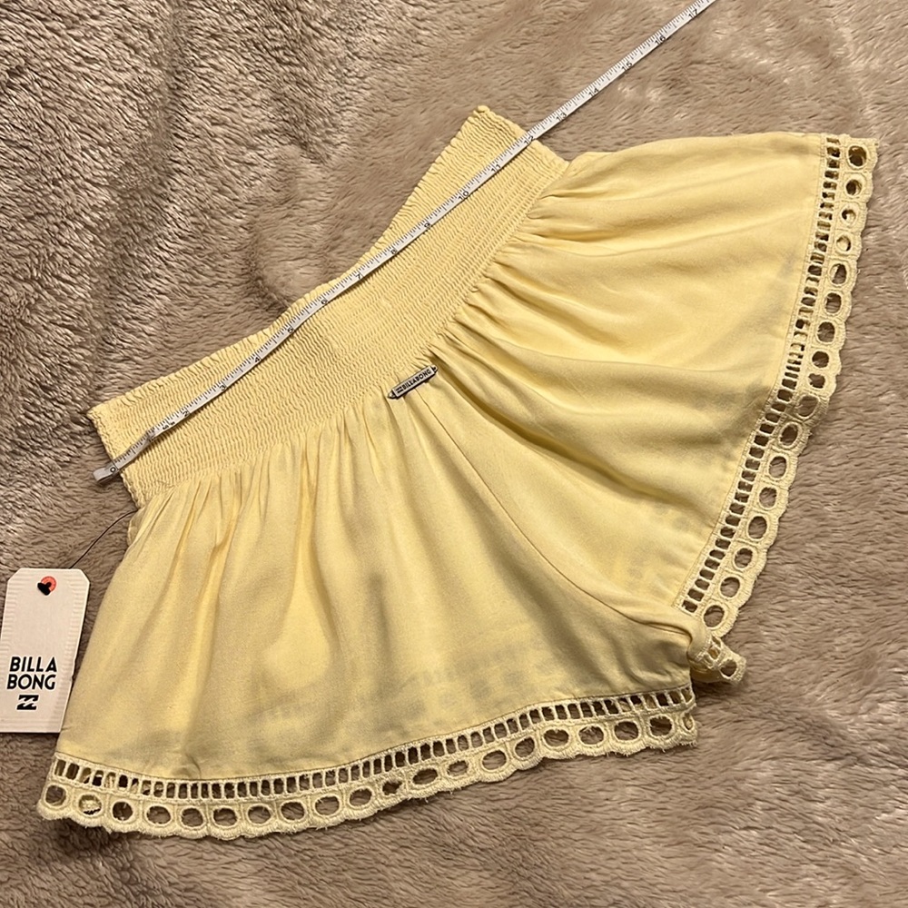 BILLABONG Summer Skies Yellow Embroidered Shorts - Picture 10 of 12